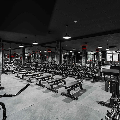 Гантельный ряд полиуретановый (шаг 2,5 кг, 5 пар) PROFI-FIT 40-50 кг — фото 12