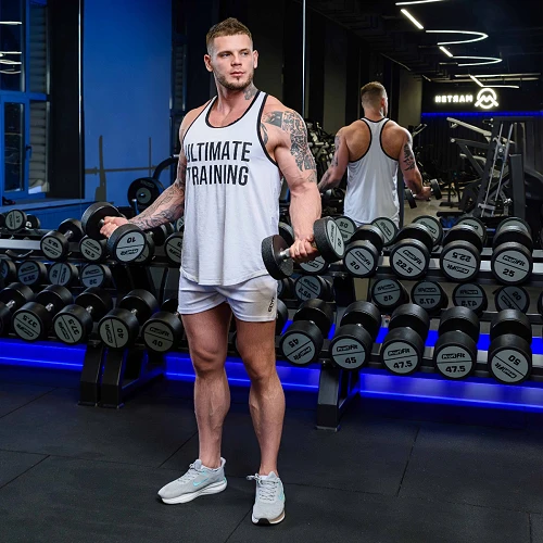 Гантельный ряд полиуретановый (шаг 2,5 кг, 5 пар) PROFI-FIT 40-50 кг — фото 9