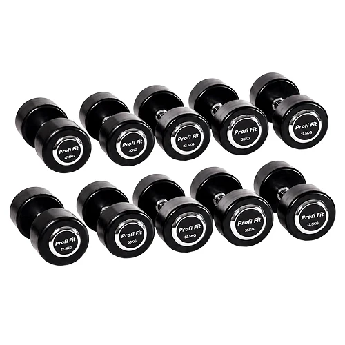 Гантельный ряд профессиональный (шаг 2,5 кг, 5 пар) PROFI-FIT 27,5-37,5 кг