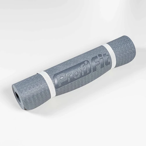 Коврик для йоги и фитнеса СТАНДАРТ (графит) 5 мм PROFI-FIT — фото 4