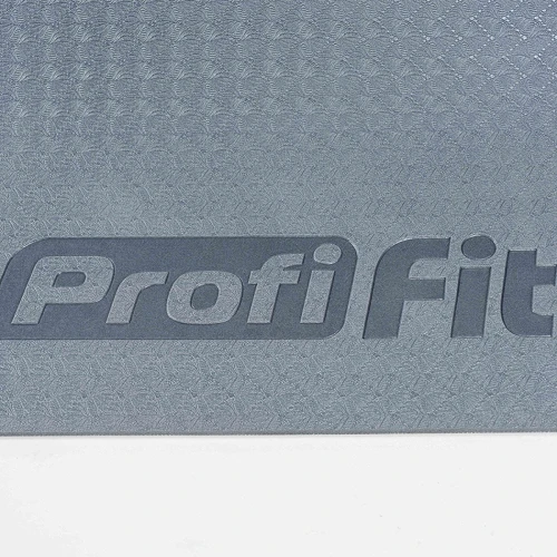Коврик для йоги и фитнеса СТАНДАРТ (графит) 5 мм PROFI-FIT — фото 5