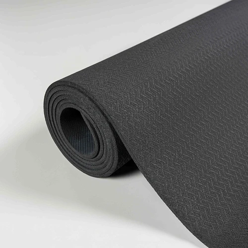 Коврик для йоги и фитнеса ПРОФ (угольно-черный) 5 мм PROFI-FIT — фото 3