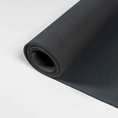 Коврик для йоги и фитнеса ПРОФ (угольно-черный) 5 мм PROFI-FIT — фото 6