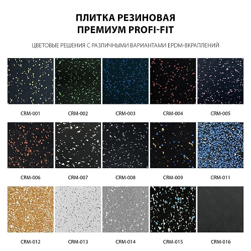 Плитка резиновая Премиум 1000x1000x30 мм PROFI-FIT — фото 14