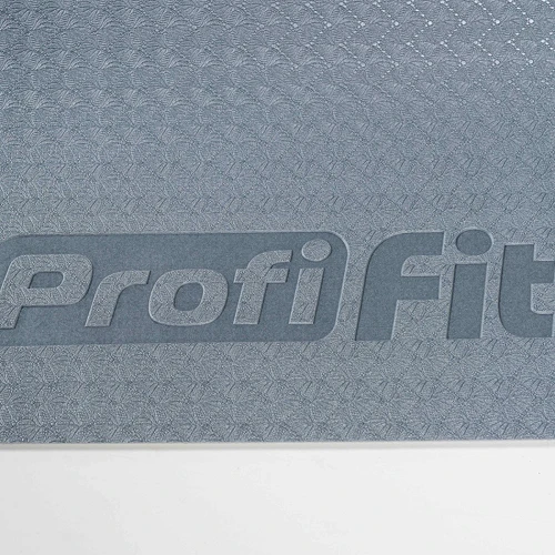 Коврик для йоги и фитнеса БАЗА (графитовый-серый) 5 мм PROFI-FIT — фото 4