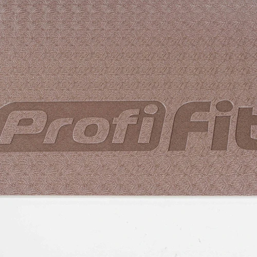 Коврик для йоги и фитнеса БАЗА (кофейный-бежевый) 5 мм PROFI-FIT — фото 4