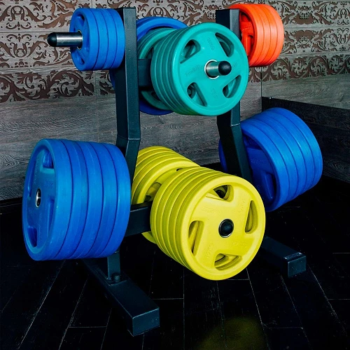 Диск обрезиненный (четыре хвата, цветной) D51 мм PROFI-FIT  1,25 кг — фото 2