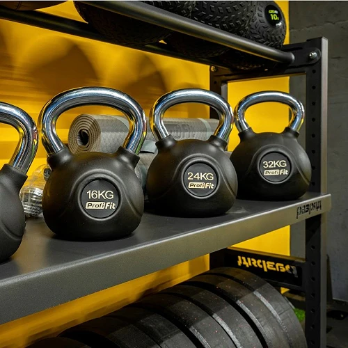 Гиря обрезиненная с хромированной ручкой PROFI-FIT 32 кг — фото 3