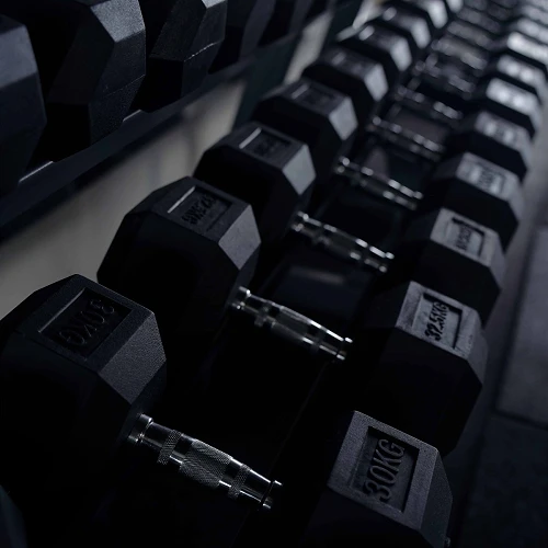 Гантель гексагональная обрезиненная PROFI-FIT 32,5 кг — фото 4