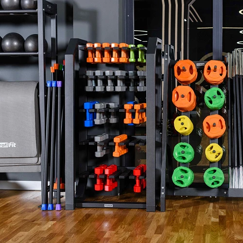Гантель в виниловой оболочке, шестигранник PROFI-FIT 4 кг, красная — фото 7