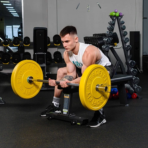 Диск для штанги каучуковый, цветной D51 мм PROFI-FIT 15 кг — фото 5