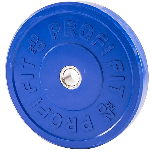 Диск для штанги каучуковый, цветной D51 мм PROFI-FIT 20 кг — фото 3