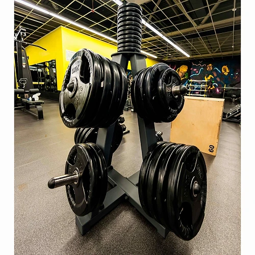 Диск обрезиненный (три хвата, черный) D51 мм PROFI-FIT 25 кг — фото 2