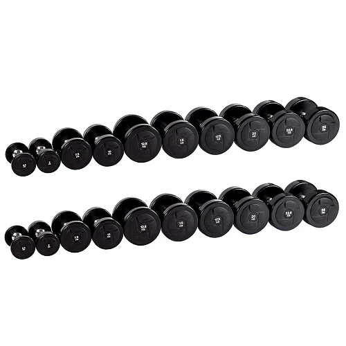 Гантельный ряд силовой (шаг 2,5 кг, 10 пар) PROFI-FIT 2,5-25 кг