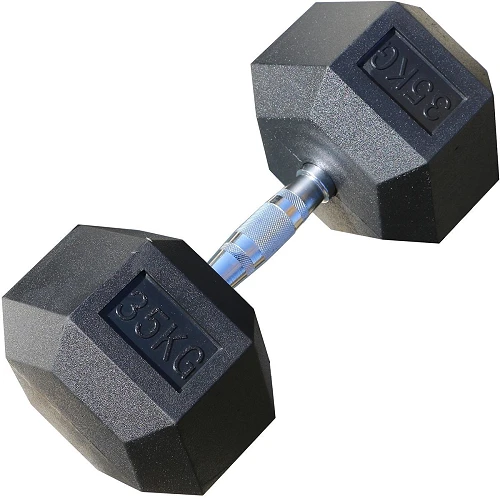 Гантель гексагональная обрезиненная PROFI-FIT 35 кг — фото 3