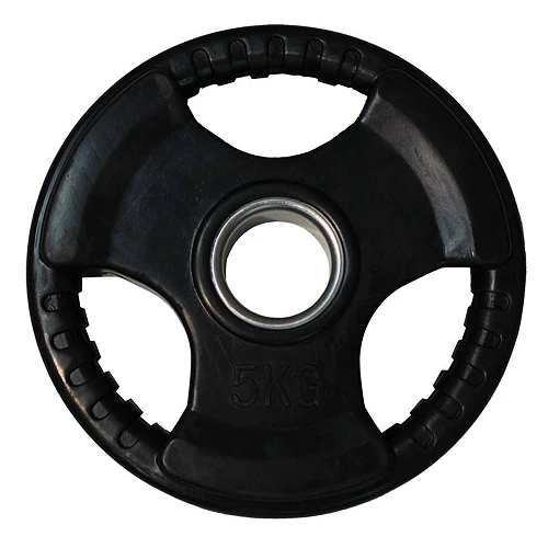 Диск обрезиненный (три хвата, черный) D51 мм PROFI-FIT  5 кг