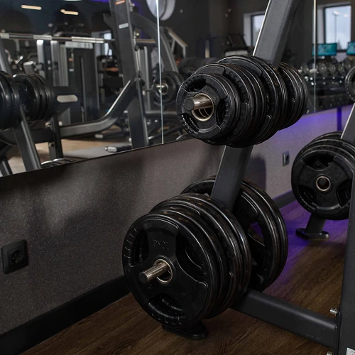 Диск обрезиненный (три хвата, черный) D51 мм PROFI-FIT  5 кг — фото 2