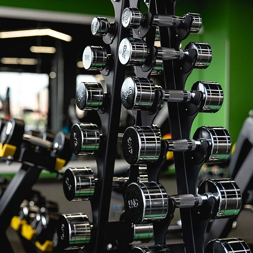 Гантельный ряд хромированный (шаг 1 кг, 10 пар) PROFI-FIT 1-10 кг — фото 3