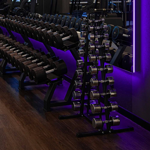Гантельный ряд хромированный (шаг 1 кг, 10 пар) PROFI-FIT 1-10 кг — фото 7