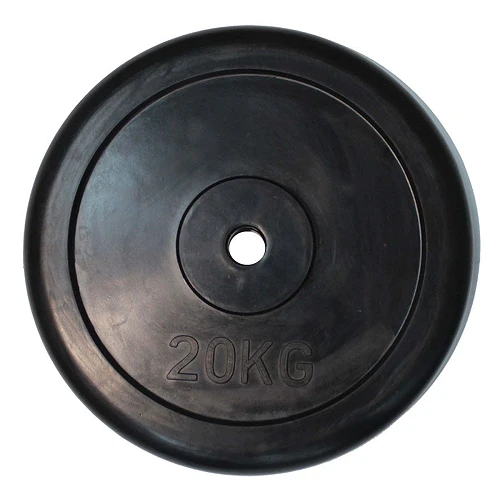 Диск обрезиненный классический, черный D26 мм PROFI-FIT 20 кг