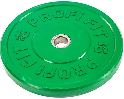 Диск для штанги каучуковый, цветной D51 мм PROFI-FIT 10 кг — фото 3
