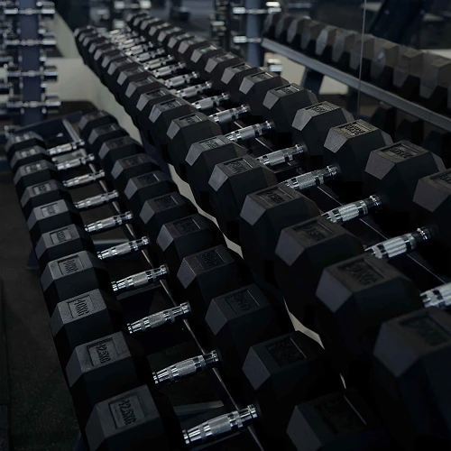 Гантель гексагональная обрезиненная PROFI-FIT 25 кг — фото 4