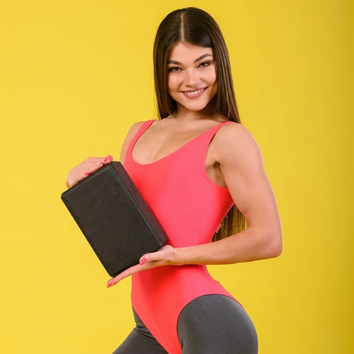 Блок для йоги (черный) PROFI-FIT — фото 4