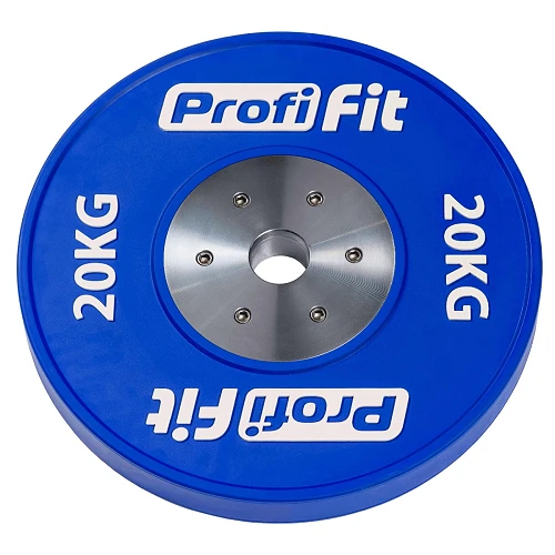 Диск профессиональный обрезиненный (цветной) D51 мм PROFI-FIT 20 кг