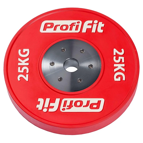 Диск профессиональный обрезиненный (цветной) D51 мм PROFI-FIT 25 кг