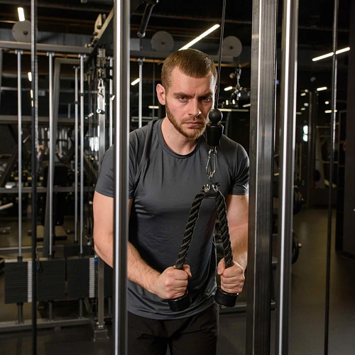 Гибкая тяга (канат) для трицепса с металлическими концами PROFI-FIT-RT-005 — фото 5