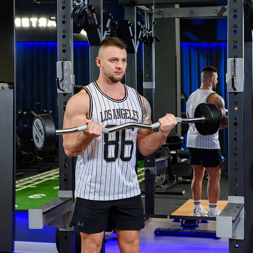 Набор изогнутых полиуретановых штанг (шаг 5 кг, 5 шт) PROFI-FIT 10-30 кг — фото 10