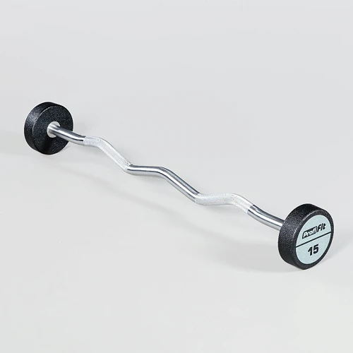 Набор изогнутых полиуретановых штанг (шаг 5 кг, 5 шт) PROFI-FIT 10-30 кг — фото 6