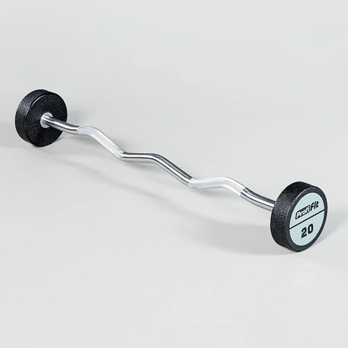 Набор изогнутых полиуретановых штанг (шаг 5 кг, 5 шт) PROFI-FIT 10-30 кг — фото 7