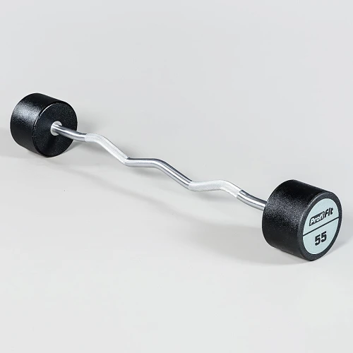 Набор изогнутых полиуретановых штанг (шаг 5 кг, 5 шт) PROFI-FIT 35-55 кг — фото 10