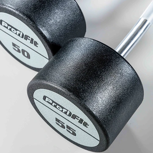 Набор изогнутых полиуретановых штанг (шаг 5 кг, 5 шт) PROFI-FIT 35-55 кг — фото 4
