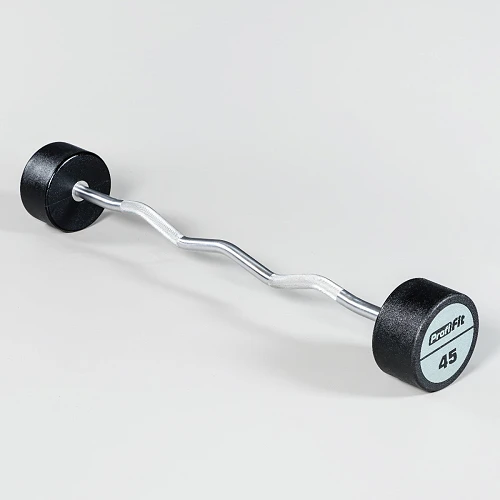 Набор изогнутых полиуретановых штанг (шаг 5 кг, 5 шт) PROFI-FIT 35-55 кг — фото 8