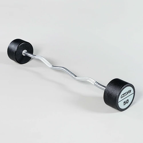 Набор изогнутых полиуретановых штанг (шаг 5 кг, 5 шт) PROFI-FIT 35-55 кг — фото 9