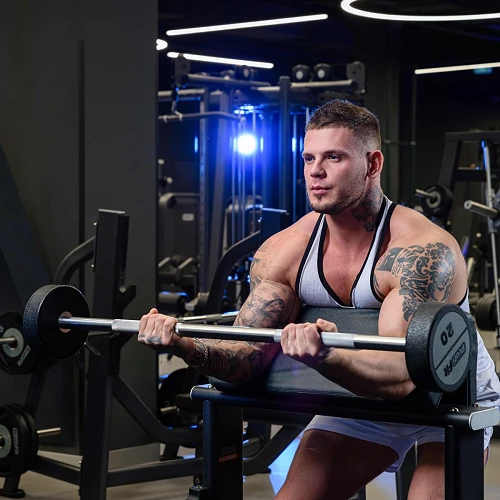 Набор прямых полиуретановых штанг (шаг 5 кг, 5 шт) PROFI-FIT 10-30 кг — фото 7