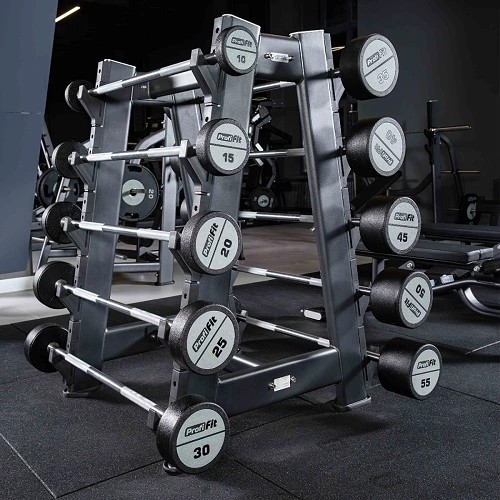 Набор прямых полиуретановых штанг (шаг 5 кг, 5 шт) PROFI-FIT 35-55 кг — фото 2