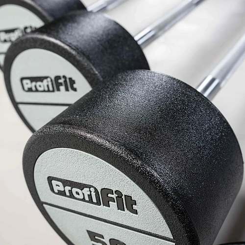 Набор прямых полиуретановых штанг (шаг 5 кг, 5 шт) PROFI-FIT 35-55 кг — фото 6
